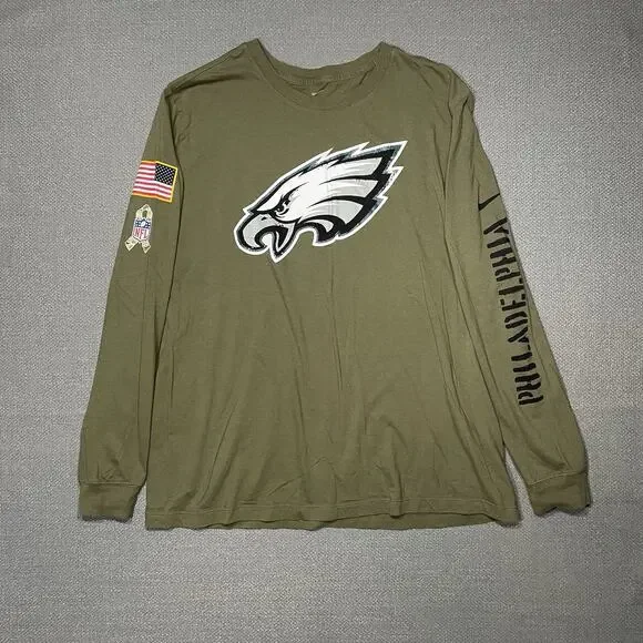 Philadelphia Eagles Long Sleeve T Shirt Size XXL NFL Nike - Picture 1 of 11
